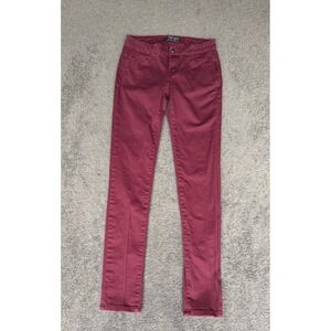 Wax Jean Womens Skinny Jeans‎ Burgundy Maroon Stretch Slim Fit Pants Size 5